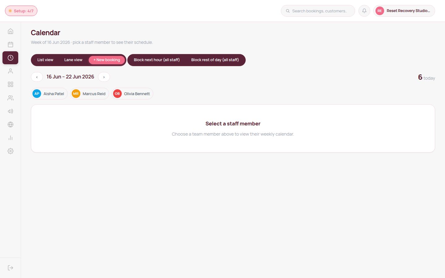 Velixa calendar dashboard